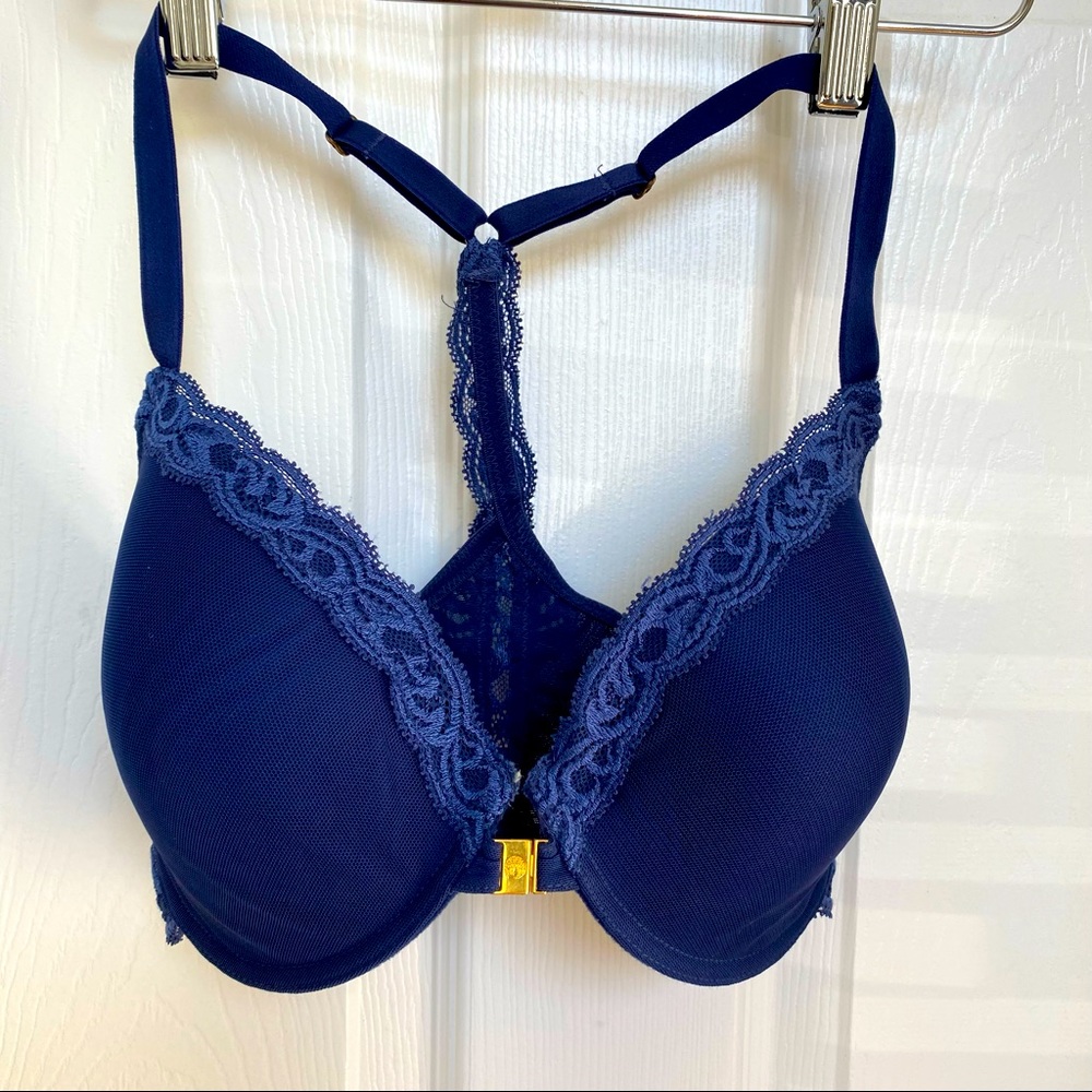 Natori Bra Racer back, front opening, size 32DD like new